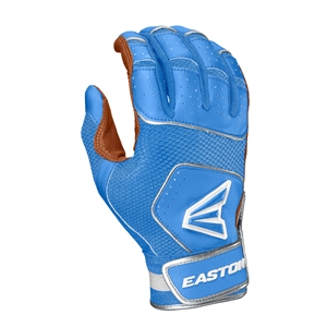 Easton Adult Walk-Off Nx Batting Gloves - Caramel/Carolina Blue