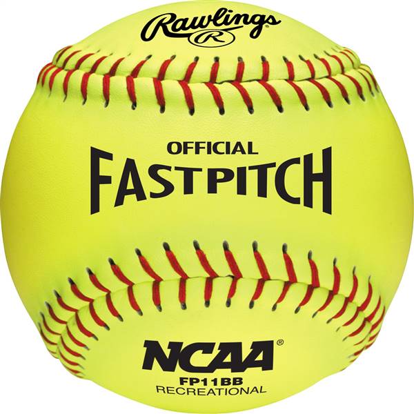  Rawlings NCAA Fastpitch Softball - 11" Recreational (FP11BB) ( 1 Dozen Balls)  