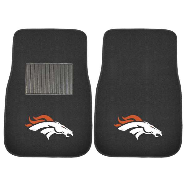 Denver Broncos Broncos 2-pc Embroidered Car Mat Set