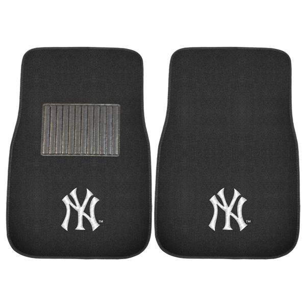 New York Yankees Yankees 2-pc Embroidered Car Mat Set
