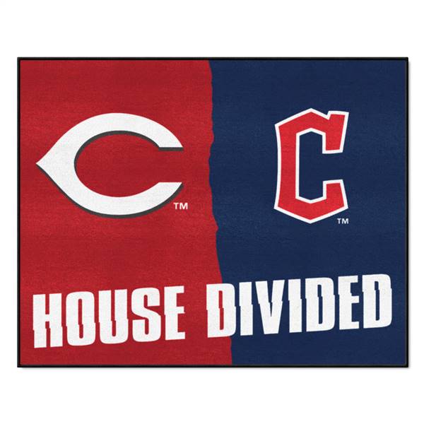 MLB House Divided - Reds / Indians House Divided House Divided Mat