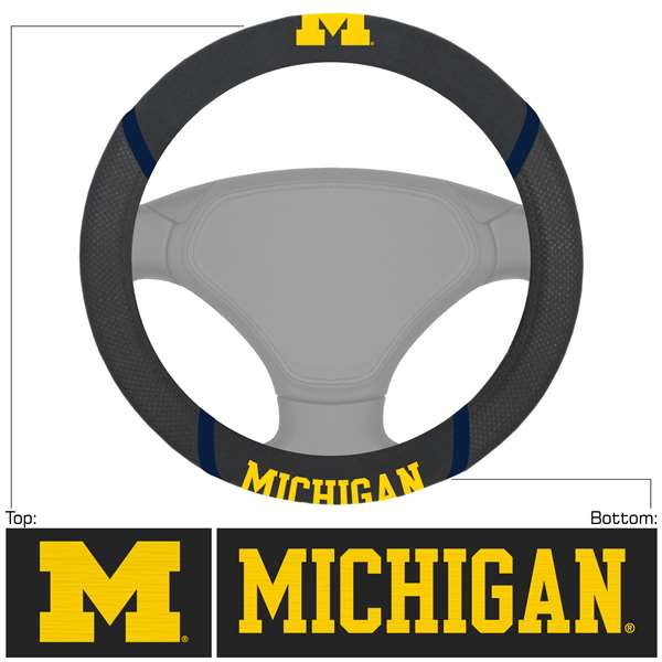 University of Michigan Wolverines Steering Wheel Cover