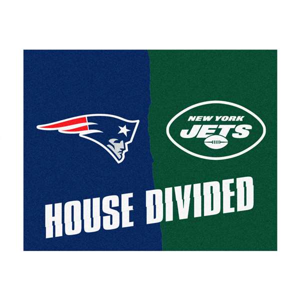 NFL House Divided - Patriots / Jets House Divided House Divided Mat