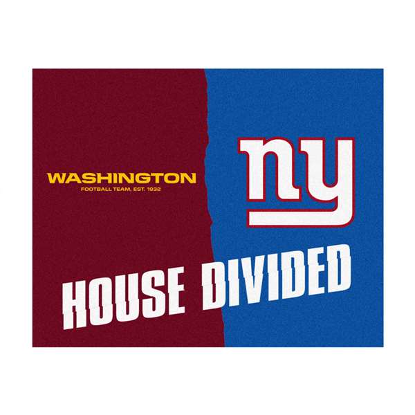 NFL House Divided - Football Team / Giants House Divided House Divided Mat