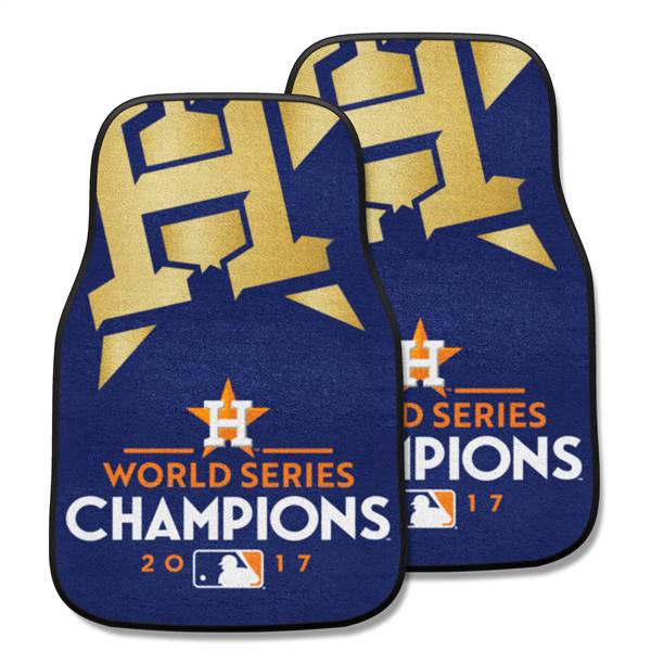 Houston Astros 2017 World Series Champions 2-pc Printed Carpet Car Mat Set Golf