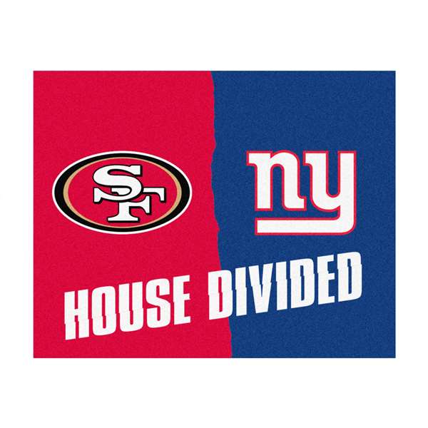 NFL House Divided - 49ers / Giants House Divided House Divided Mat