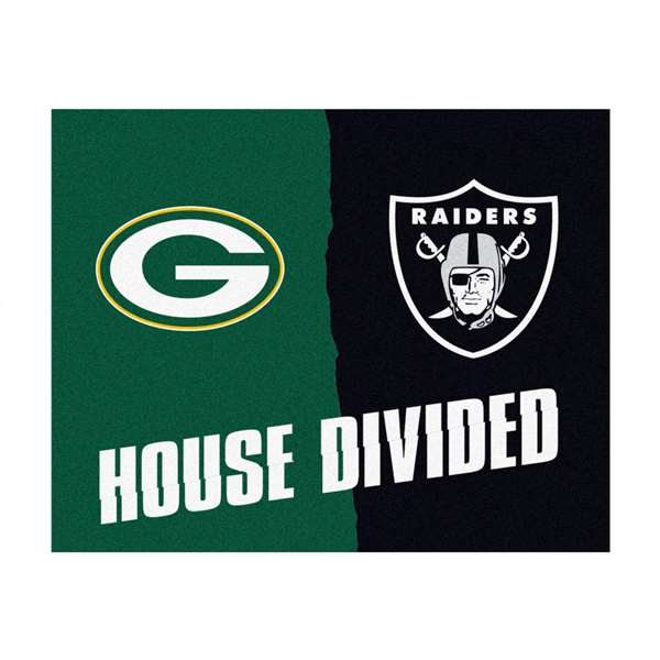 NFL House Divided - Packers / Raiders House Divided House Divided Mat