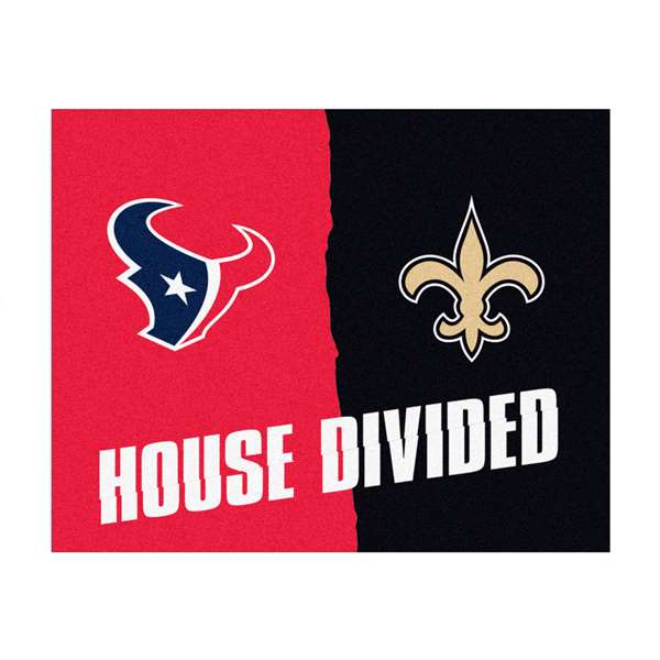 NFL House Divided - Texans / Saints House Divided House Divided Mat