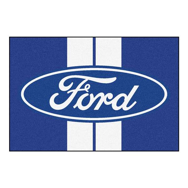 Ford - Ford Oval with Stripes  5x8 Rug Rug Carpet Mats