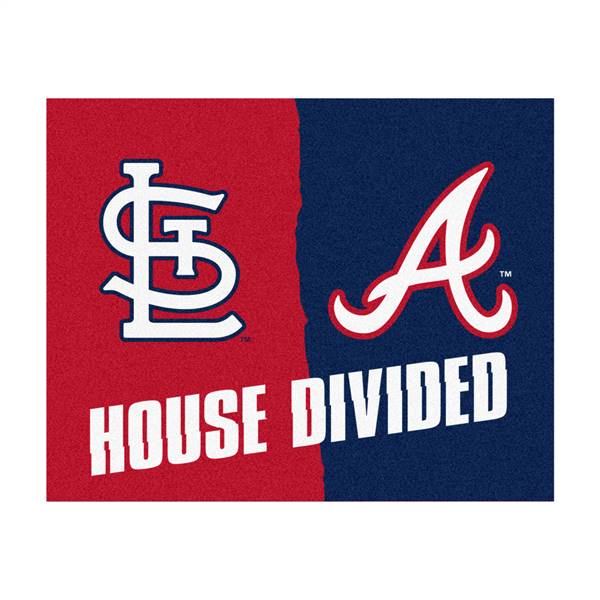 MLB House Divided - Cardinals / Braves House Divided House Divided Mat