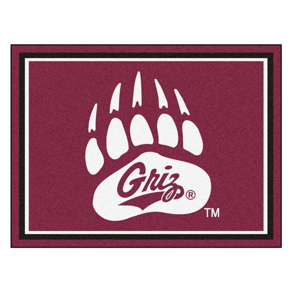 University of Montana 8x10 Rug Bear Claw Logo