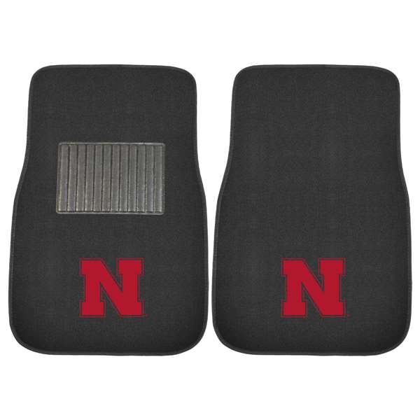 University of Nebraska Cornhuskers 2-pc Embroidered Car Mat Set