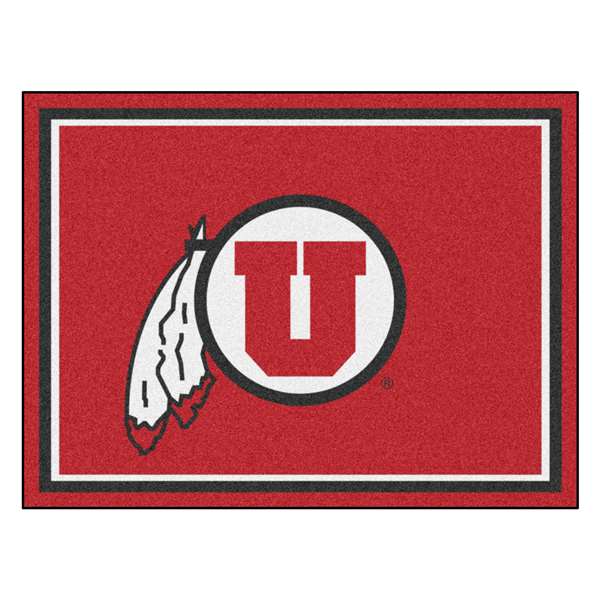University of Utah 8x10 Rug Circle U & Feathers Logo