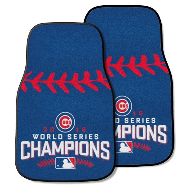 Chicago Cubs 2016 World Series Champions 2-piece Carpeted Cat Mats 18"x27"