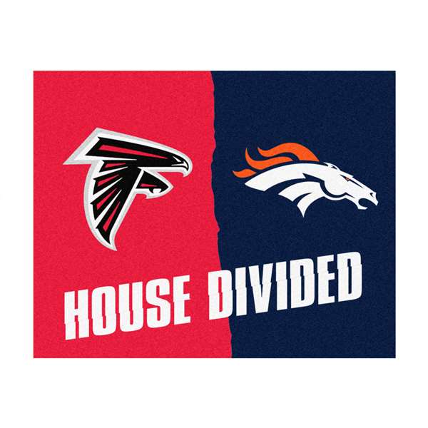 NFL House Divided - Falcons / Broncos House Divided House Divided Mat