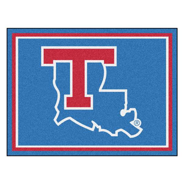 Louisiana Tech University 8x10 Rug Louisiana Outline & T Logo
