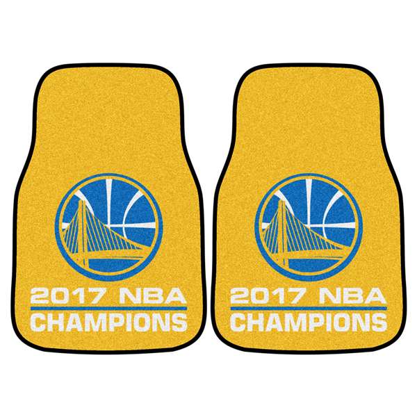 Golden State Warriors 2017 NBA Finals Champions 2-piece Carpeted Cat Mats 17"x27"