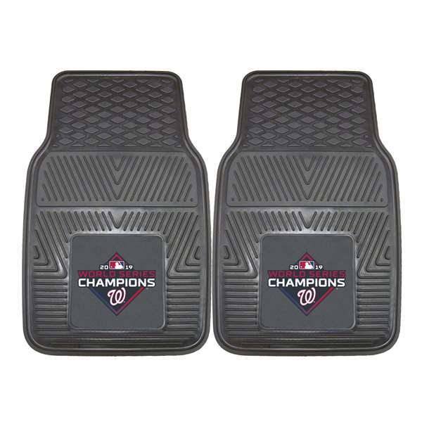 Washington Nationals  2019 World Series Champions 2-pc Vinyl Car Mat Set Front Car Mats