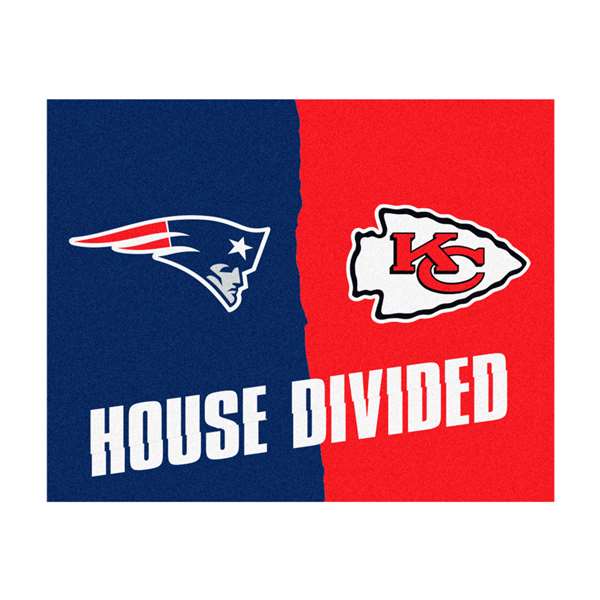 NFL House Divided - Patriots / chiefs House Divided House Divided Mat