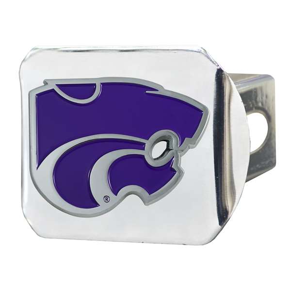 Kansas State University Wildcats Color Hitch Cover - Chrome