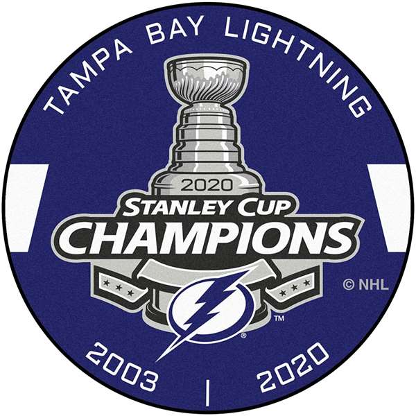 Tampa Bay Lightning 2020 Stanley Cup Champions Puck Mat