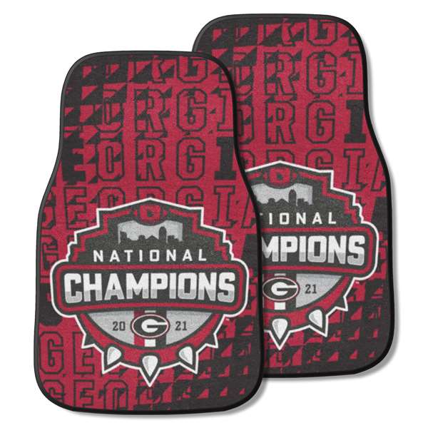 University of Georgia Bulldogs 2021-22 National Champions Carpet Car Mats