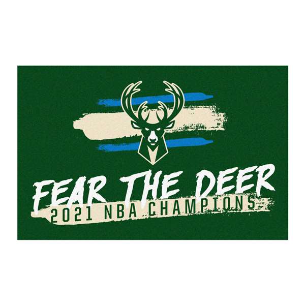 Milwaukee Bucks 2021 NBA Finals Champions Starter Mat Rug