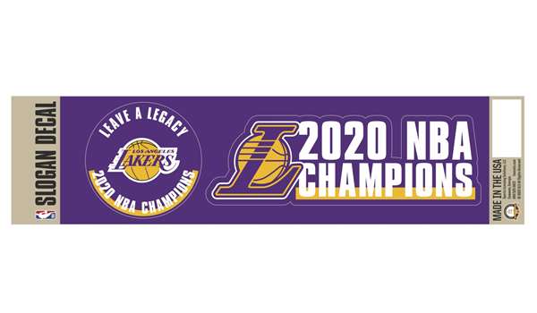 Los Angeles Lakers 2020 NBA Finals Champions Team Slogan Decal