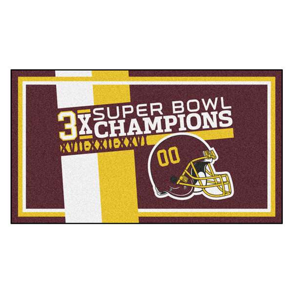 Washington Football Team Football Team Dynasty 3x5 Rug