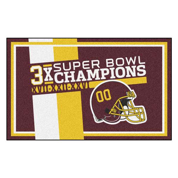 Washington Football Team Football Team Dynasty 4x6 Rug