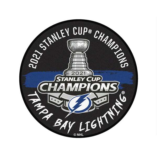 Tampa Bay Lightning 2021 Stanley Cup Champions Puck Mat
