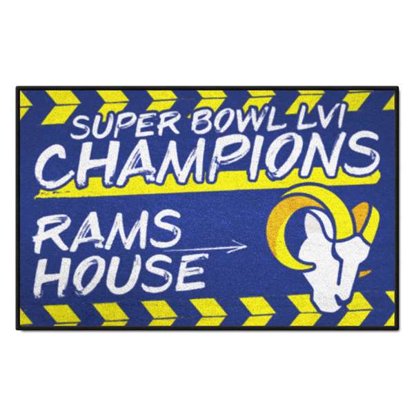 Los Angeles Rams Super Bowl LVI Champions Starter Mat 19x30 inches