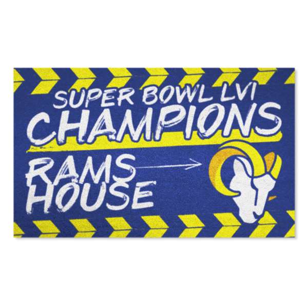 Los Angeles Rams Super Bowl LVI Champions 3x5 Rug 36x 60 inches