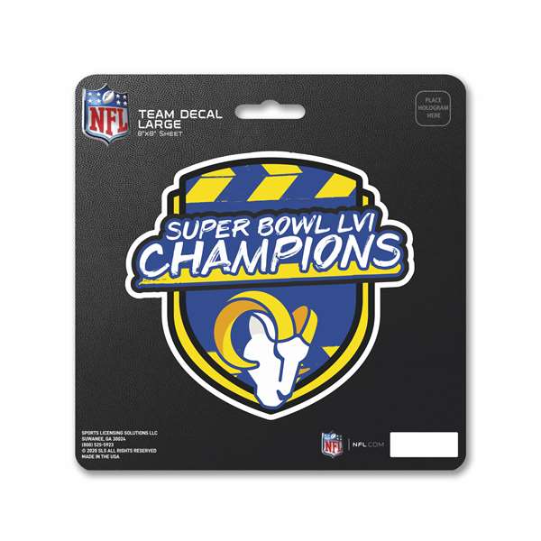 Los Angeles Rams Super Bowl LVI Champions Large Decal 8 x 8 inches