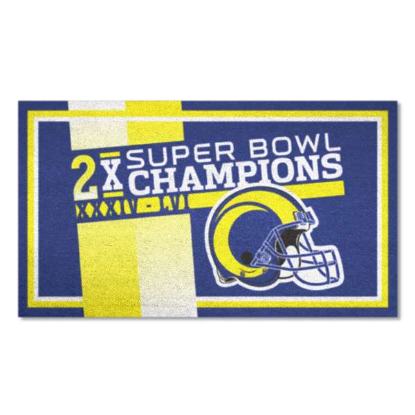 Los Angeles Rams Super Bowl LVI Champions Dynasty 3x5 Rug 36x 60 inches