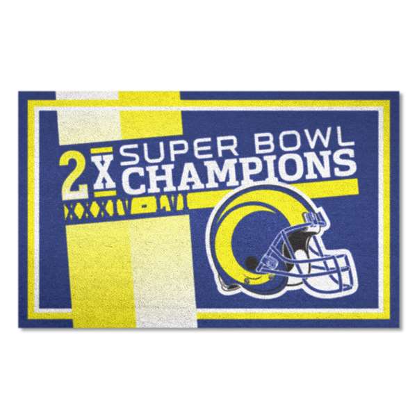 Los Angeles Rams Super Bowl LVI Champions Dynasty 4x6 Rug 44x71 inches