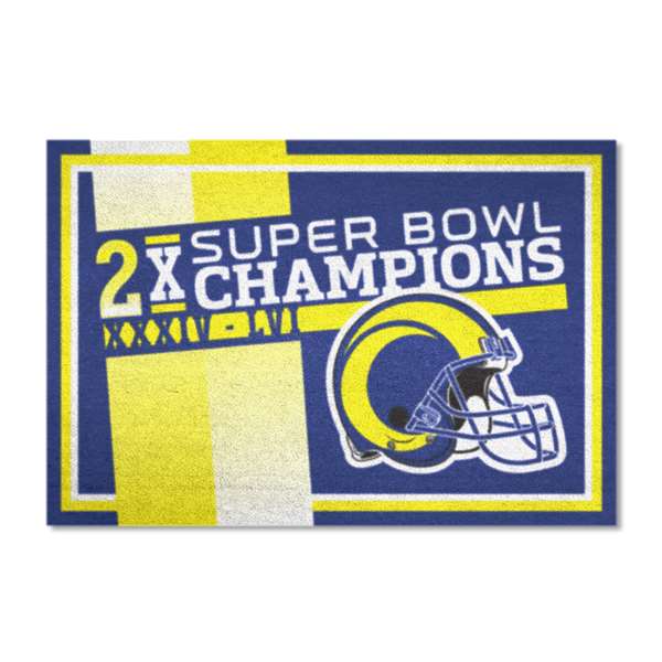 Los Angeles Rams Super Bowl LVI Champions Dynasty 5x8 Rug 59.5x88 inches