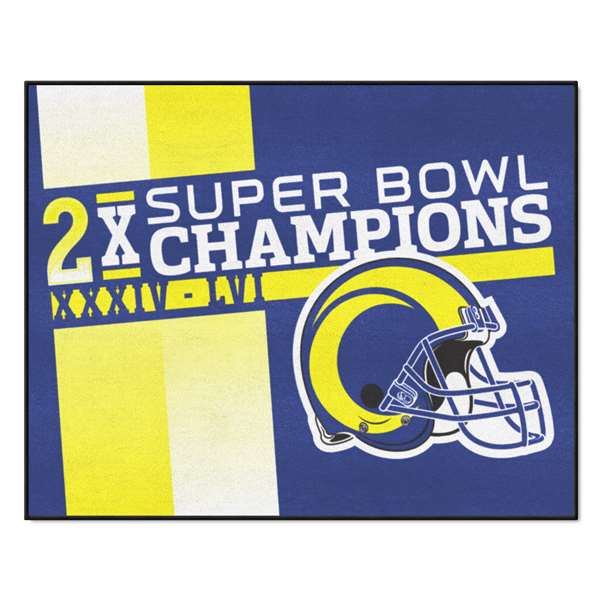 Los Angeles Rams Super Bowl LVI Champions Dynasty Starter Mat 19x30 inches