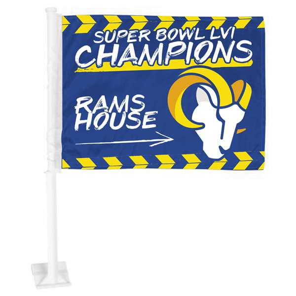 Los Angeles Rams Super Bowl LVI Champions Car Flag  11 x 14 inches