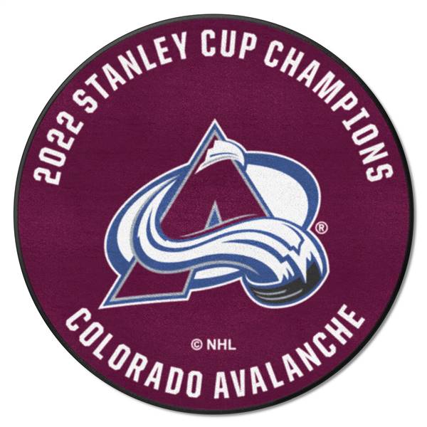 Colorado Hockey Avalanche 2022 Stanley Cup Champions Puck Mat