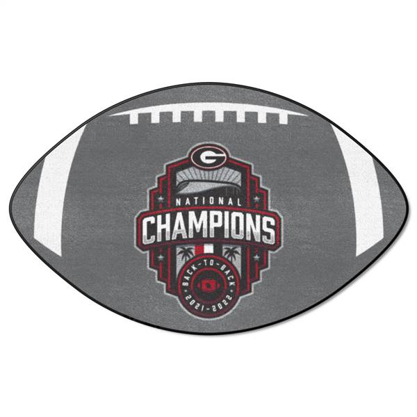 Georgia Bulldogs Football 2022-23 National Champions Football Mat 20.5x32.5 inches