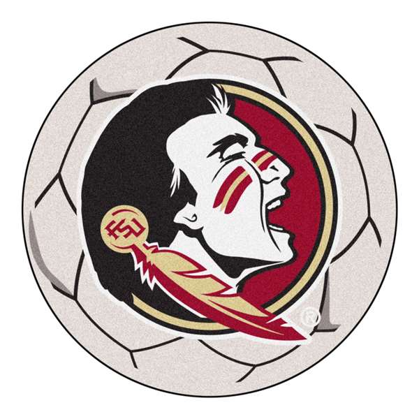 Florida State University Soccer Ball Mat Seminole Logo