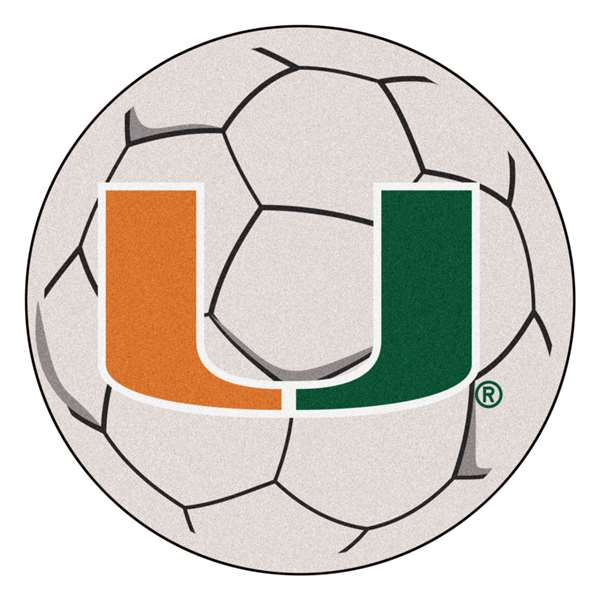 University of Miami Hurricanes Soccer Ball Mat