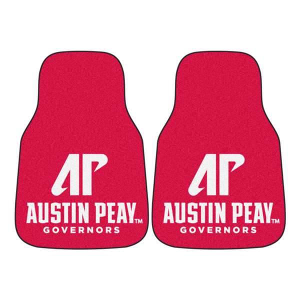 Austin Peay State University 2-pc Carpet Car Mat Set AP Primary Logo
