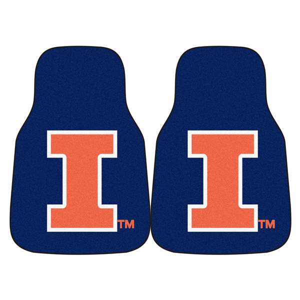 University of Illinois Illini 2-pc Carpet Car Mat Set