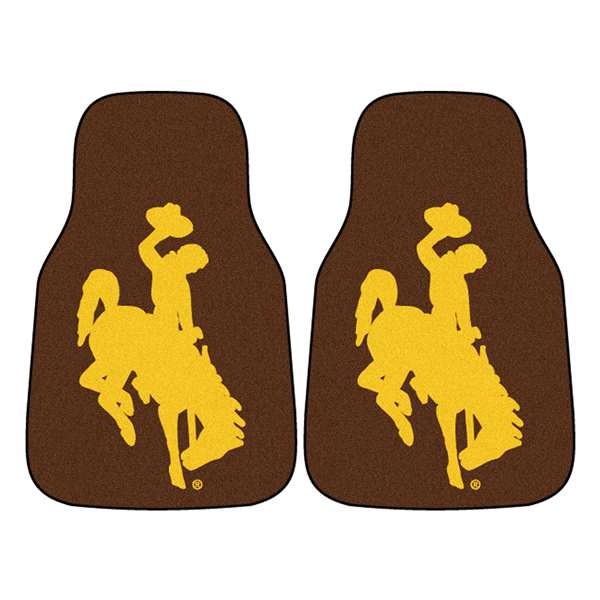 University of Wyoming Cowboys 2-pc Carpet Car Mat Set