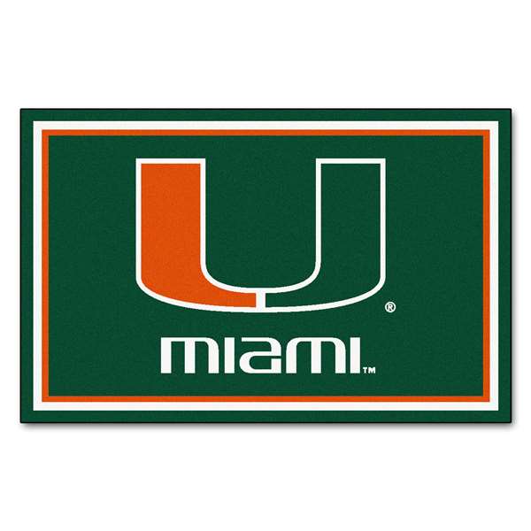 University of Miami Hurricanes 4x6 Rug