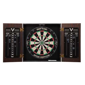 Viper Stadium Dartboard Cabinet with Shot King Sisal Dartboard  