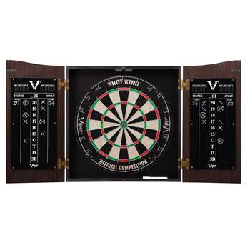 Viper Vault Dartboard Cabinet with Shot King Sisal Dartboard  