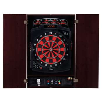 Viper Metropolitan Mahogany Soft Tip Dartboard Cabinet  